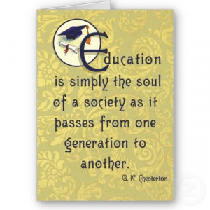 ... as it passes from one generation to another - GK Chesterton quote