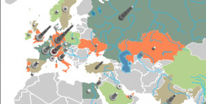Diameter of disc reflects size of fortune. The red disc indicates ...