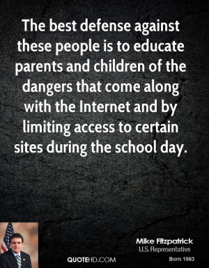 The best defense against these people is to educate parents and ...