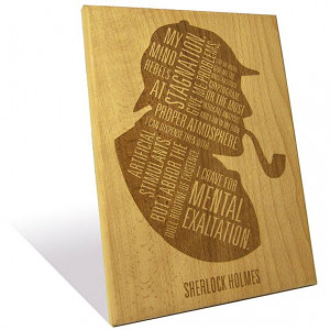 Sherlock Holmes' famous quote etched on a Wooden Plaque (7.5 x 10 inch ...
