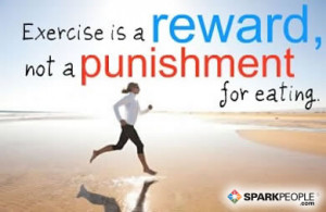 Motivational Quote Exercise Reward Not Punishment For