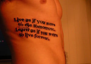 Lovely Quote Tattoo