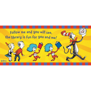 Dr. Seuss™ The Library is Fun Cat in the Hat Banner