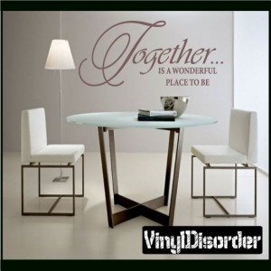 wonderful place to be Family and Friends Vinyl Wall Decal Mural Quotes ...