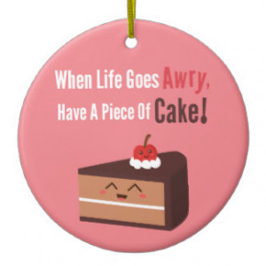 ... Funny Quote Food Humor Double-Sided Ceramic Round Christmas Ornament