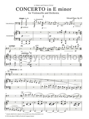 Edward Elgar Cello Concerto In E Minor Op85 & Piano picture