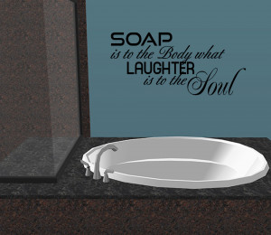 Details about SOAP SOUL BATHROOM QUOTE VINYL WALL ART STICKER DECAL 28 ...