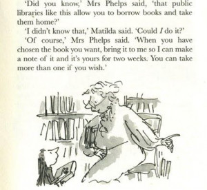 ... matilda two of our favorite things library quote matilda roald dahl