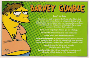 barney gumble a character from the simpsons barney is homer s best ...