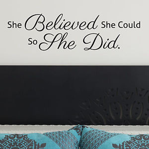 BELIEVE-LARGE-WALL-STICKER-Quote-She-Decal-WallArt-SS900