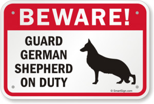 ... Pictures metal fence sign funny german shepherd beware of dog sign