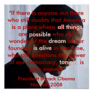 American Dream Obama Speech Poster From 14.95