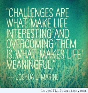 Joshua J Marine quote on challenges
