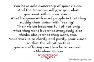 Clear your vision - Abraham & Jerry & Esther Hicks