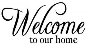 Details about WELCOME TO OUR HOME Vinyl Decal Wall Quote Quotes Home ...