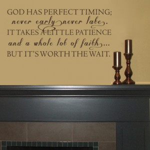 God-has-perfect-timing-Decal-Christian-Wall-Art-Inspirational-Quote ...