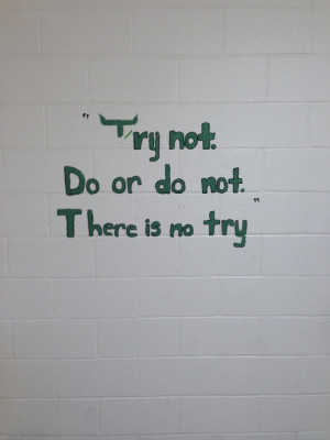 So my school decided to paint quotes all over the walls, they all ...