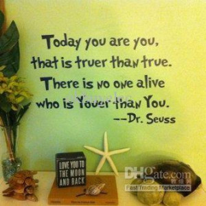 ... You Are You Dr Seuss Quote Wall Decals Nursery Baby Room Wall Stickers