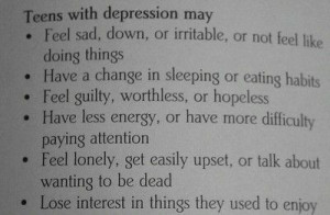 Teens with depression