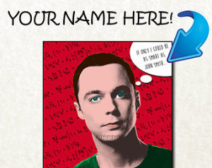 Sheldon Cooper personalized Big Ban g theory BAZINGA - FRAMED - ONE 8 ...