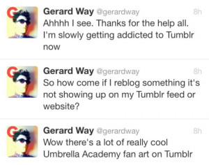 Gerard is slowly becoming us.