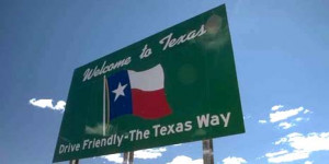 Texas state motto: Friendship - picture of road sign - drive friendly ...