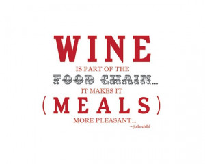 Wine and Food Chain Julia Child Quote