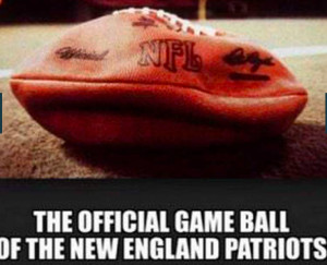 The official game ball of the New England Patriots Memes