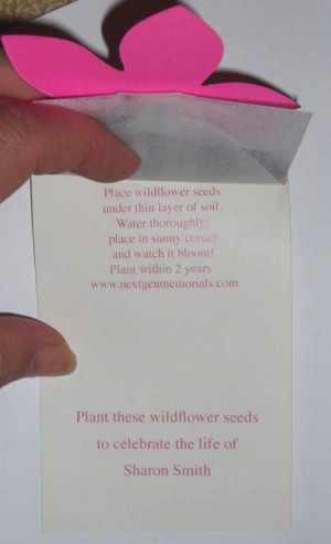 Planting Instructions are Located Under Flower and Seeds