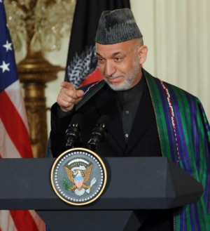 President Obama meets with Afghan President Karzai at White House