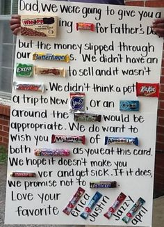 Father's Day, Birthday, Retirement, etc. Candy Bar Tribute! Very cute ...