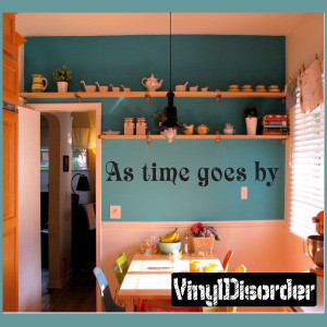 As time goes by Wall Quote Mural Decal