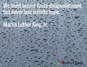 Never lose infinite hope..