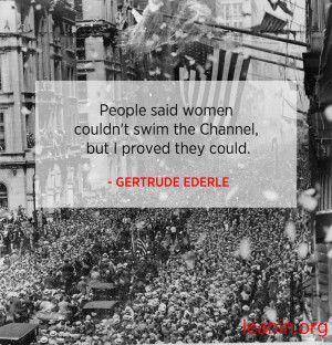 On this day 1926, Gertrude Ederle became the first woman to swim the ...