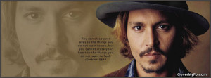 Johnny Depp Quote Facebook Cover
