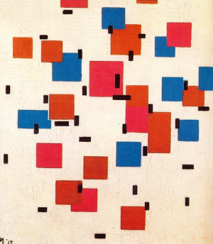 Composition in color a 1917 - by Piet Mondrian