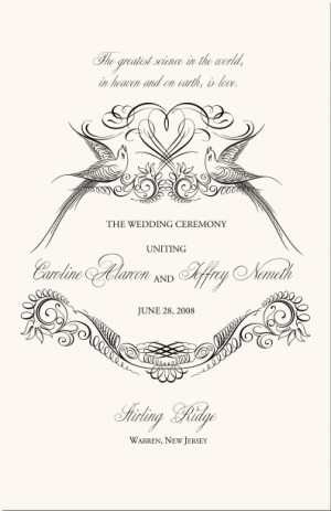 love birds wedding program wedding programs act as a guide