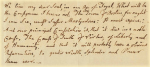 Letter excerpt from John Adams to Abigail Adams, 12 May 1774