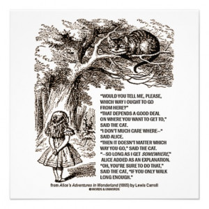 Wonderland Which Way I Ought To Go Quote Personalized Invitation from ...