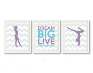 Dream Big Live Passionately Series-Gymnastics-11x14 Print set of Three ...