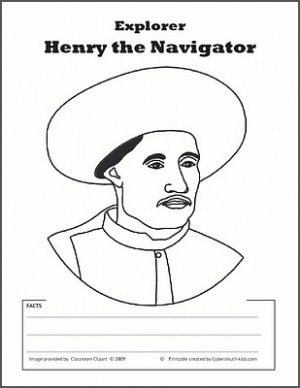 Henry the Navigator coloring pg | CC Week 15