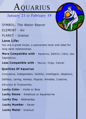 Aquarius Aquarius General Info