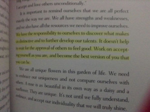 Beautiful quote from the book Treasure Yourself by Miranda kerr