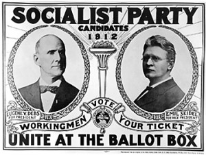 The official campaign poster for the 1912 election.]
