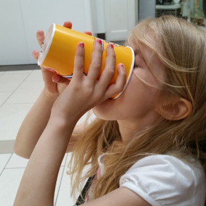 She is trying to get every last bit of cinnamon and sugar from her ...