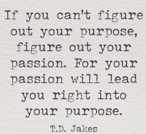 if you can t figure out your purpose figure out your passion