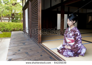 japanese-kimono-woman-sitting-zen-meditation-in-japanese-traditional ...