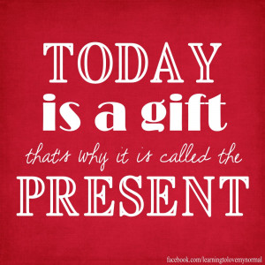 Loving the present...