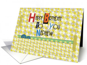 Happy Birthday Nephew Magazine Cutouts Scrapbook Style card (1210170)