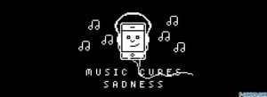 music is cure to sad facebook cover